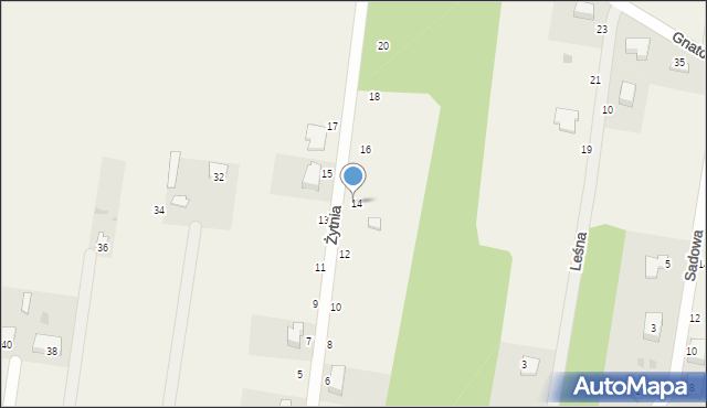 Paprotnia, Żytnia, 14, mapa Paprotnia