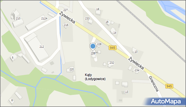 Pietrzykowice, Żywiecka, 226, mapa Pietrzykowice