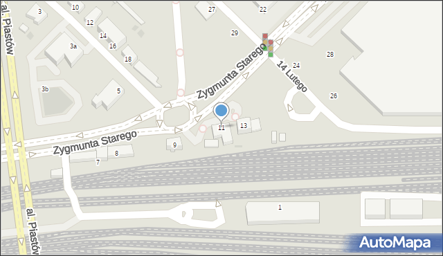 Piła, Zygmunta I Starego, 11, mapa Piły