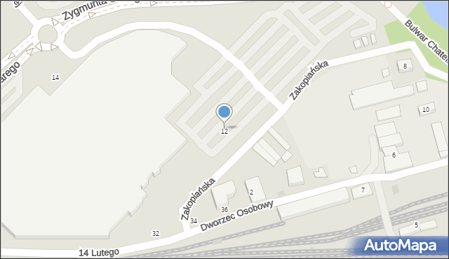 Piła, Zygmunta I Starego, 12, mapa Piły