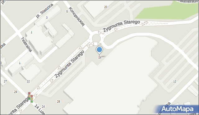 Piła, Zygmunta I Starego, 14, mapa Piły