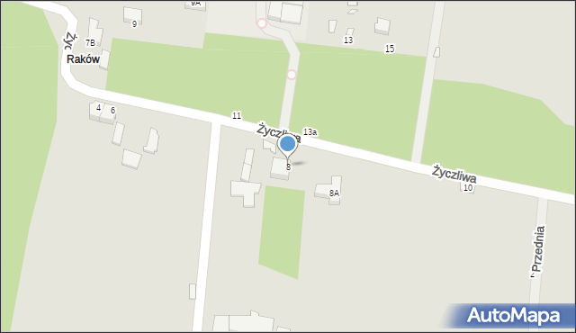 Piotrków Trybunalski, Życzliwa, 8, mapa Piotrków Trybunalski