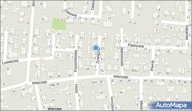 Piotrków Trybunalski, Żywiczna, 7, mapa Piotrków Trybunalski