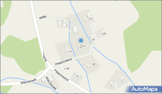 Pisarzowice, Żywicka, 3, mapa Pisarzowice