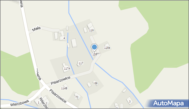 Pisarzowice, Żywicka, 5, mapa Pisarzowice