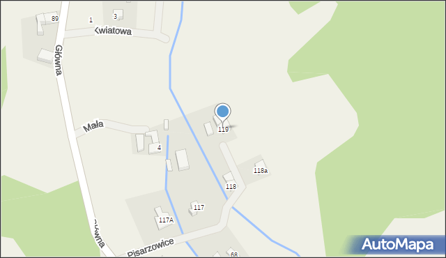 Pisarzowice, Żywicka, 7, mapa Pisarzowice