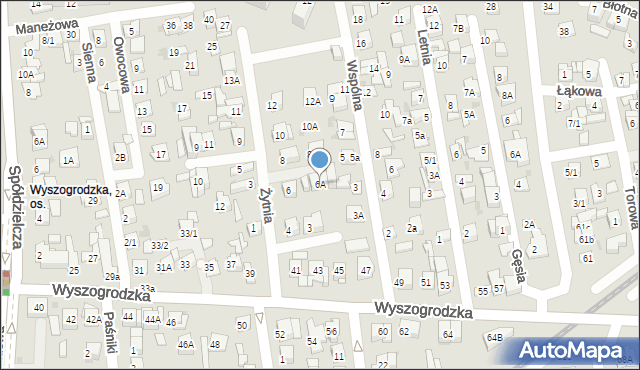 Płock, Żytnia, 6A, mapa Płock