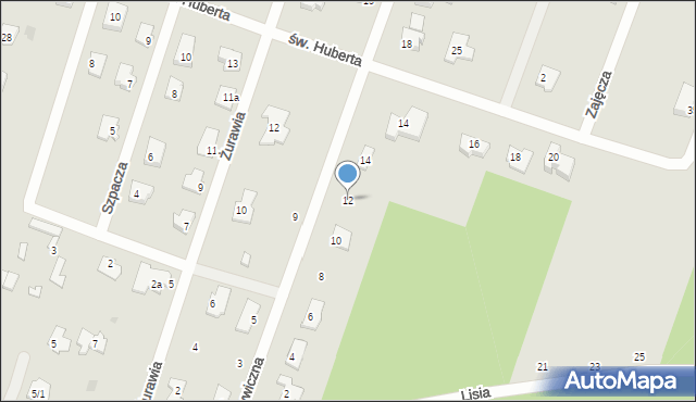 Płock, Żywiczna, 12, mapa Płock