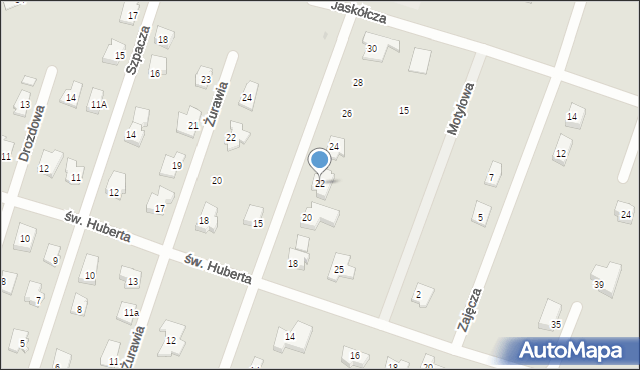 Płock, Żywiczna, 22, mapa Płock