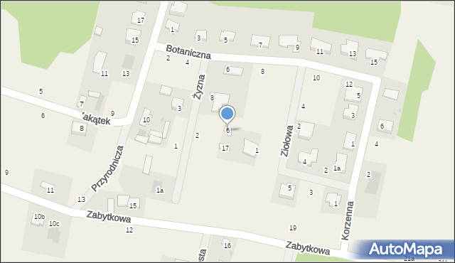 Przyłęki, Żyzna, 6, mapa Przyłęki