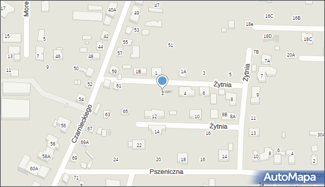 Puszczykowo, Żytnia, 2, mapa Puszczykowo