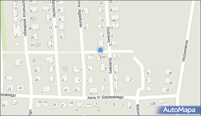 Pyskowice, Zygmunta Augusta, 5, mapa Pyskowice