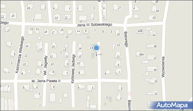 Pyskowice, Zygmunta I Starego, 9, mapa Pyskowice