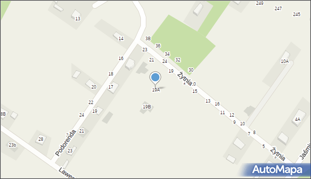 Pysznica, Żytnia, 19A, mapa Pysznica