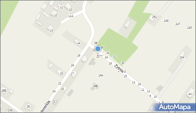 Pysznica, Żytnia, 21, mapa Pysznica