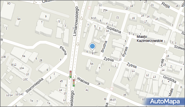 Radom, Żytnia, 4, mapa Radomia