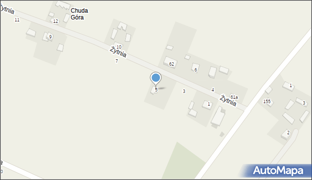 Radomice, Żytnia, 5, mapa Radomice