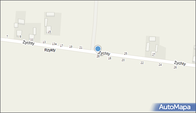 Radoszewice, Żychty, 16, mapa Radoszewice