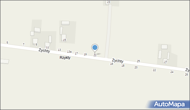 Radoszewice, Żychty, 21, mapa Radoszewice