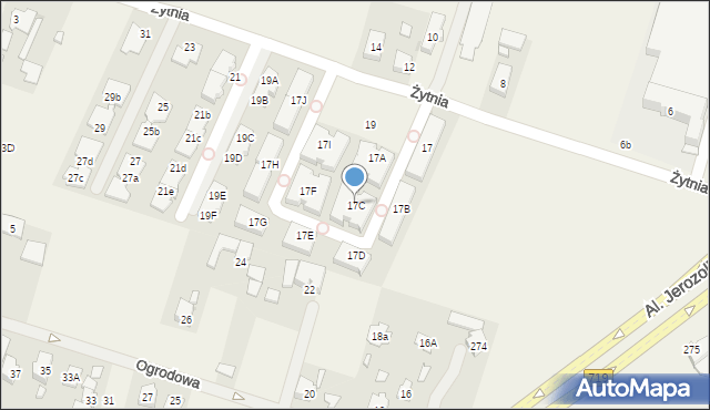 Reguły, Żytnia, 17C, mapa Reguły