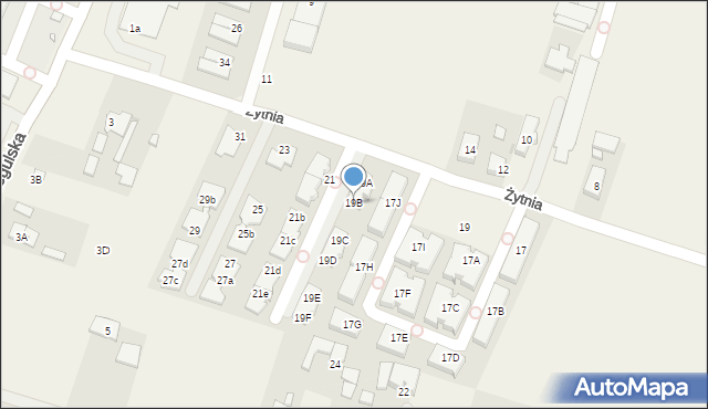 Reguły, Żytnia, 19B, mapa Reguły