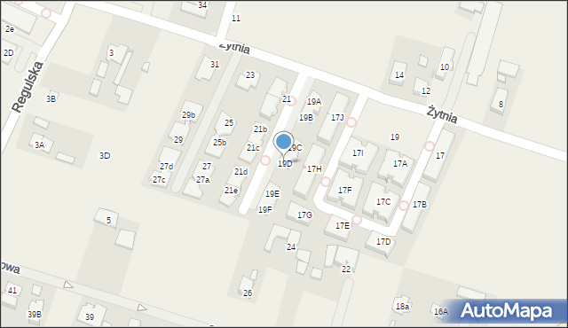 Reguły, Żytnia, 19D, mapa Reguły