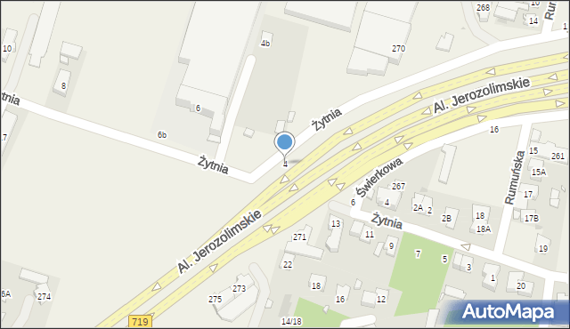 Reguły, Żytnia, 4, mapa Reguły