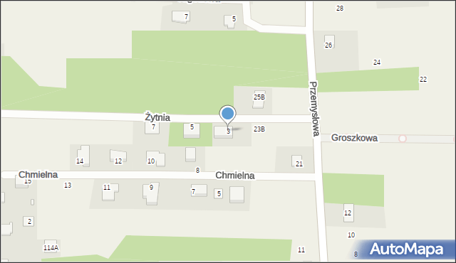 Rozalin, Żytnia, 3, mapa Rozalin