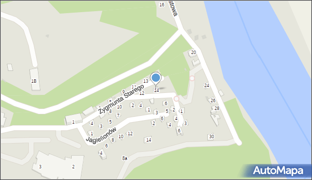 Różan, Zygmunta I Starego, 14, mapa Różan