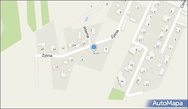 Rybie, Żytnia, 7, mapa Rybie