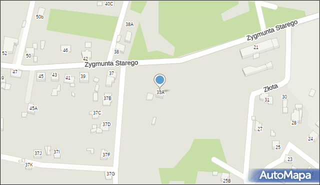 Rybnik, Zygmunta I Starego, 33A, mapa Rybnika