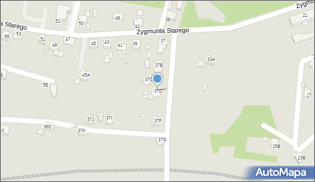 Rybnik, Zygmunta I Starego, 37D, mapa Rybnika