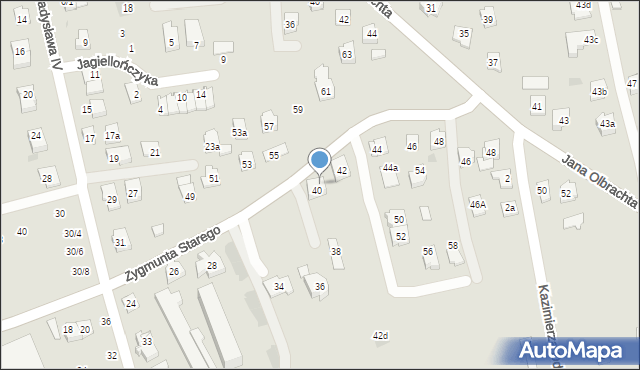 Rzeszów, Zygmunta I Starego, 40/2, mapa Rzeszów