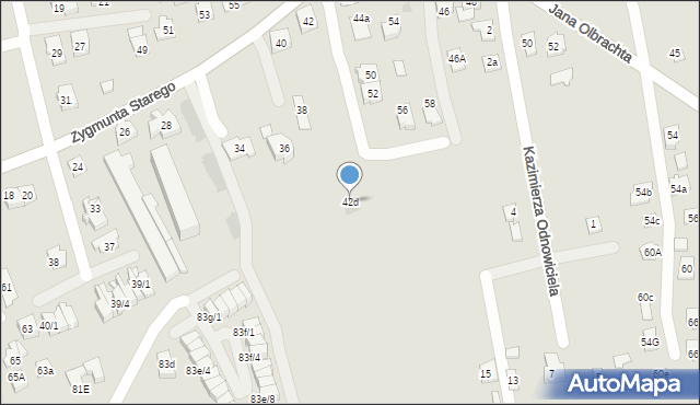 Rzeszów, Zygmunta I Starego, 42d, mapa Rzeszów