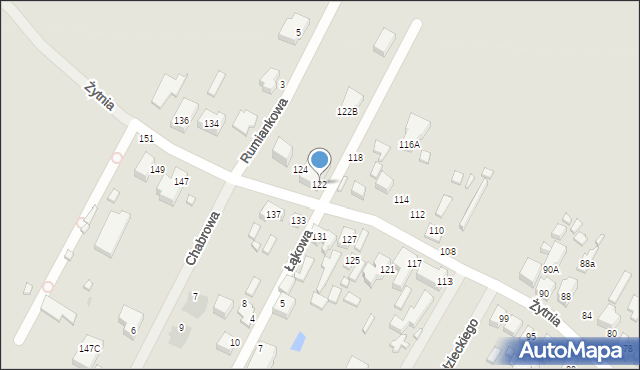 Siedlce, Żytnia, 122, mapa Siedlce