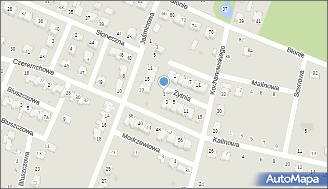 Skaryszew, Żytnia, 1, mapa Skaryszew