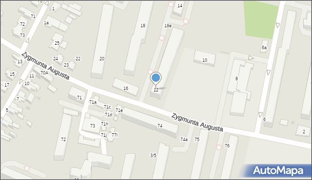 Słupsk, Zygmunta Augusta, 12, mapa Słupska