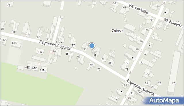 Słupsk, Zygmunta Augusta, 34, mapa Słupska