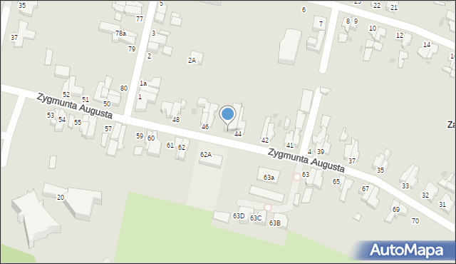 Słupsk, Zygmunta Augusta, 45, mapa Słupska