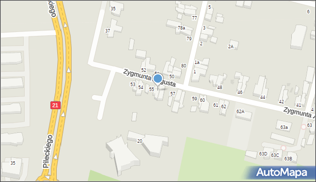 Słupsk, Zygmunta Augusta, 56, mapa Słupska