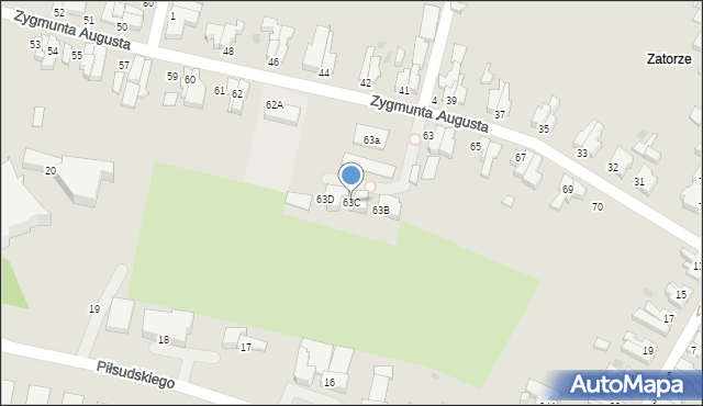 Słupsk, Zygmunta Augusta, 63C, mapa Słupska