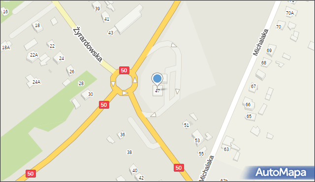 Sochaczew, Żyrardowska, 47, mapa Sochaczew