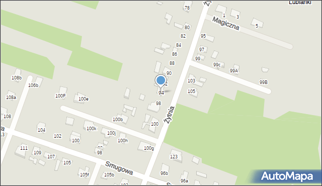 Starachowice, Żytnia, 94, mapa Starachowic