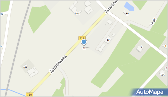 Stare Budy, Żyrardowska, 61, mapa Stare Budy