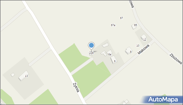 Stare Budy, Żytnia, 22a, mapa Stare Budy
