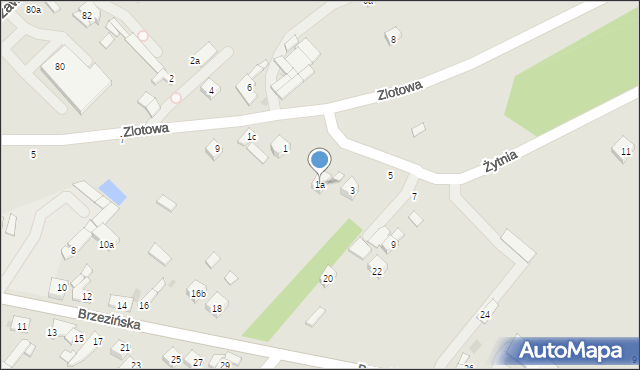 Stryków, Żytnia, 1a, mapa Stryków