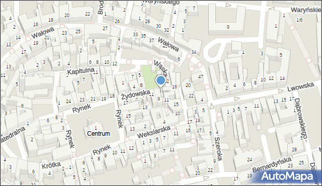 Tarnów, Żydowska, 15, mapa Tarnów