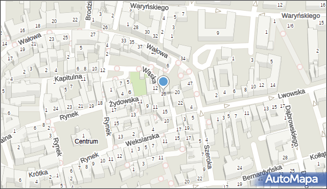 Tarnów, Żydowska, 16, mapa Tarnów