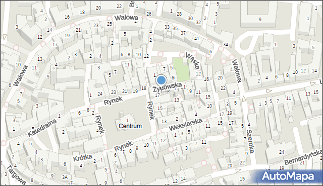 Tarnów, Żydowska, 3, mapa Tarnów