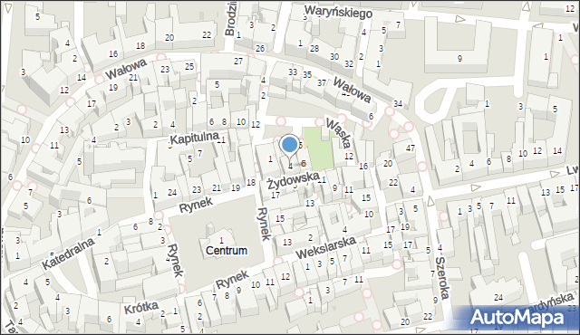 Tarnów, Żydowska, 4, mapa Tarnów